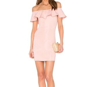 Capulet x REVOLVE Eva Off the Shoulder Mini Dress in Blush size small